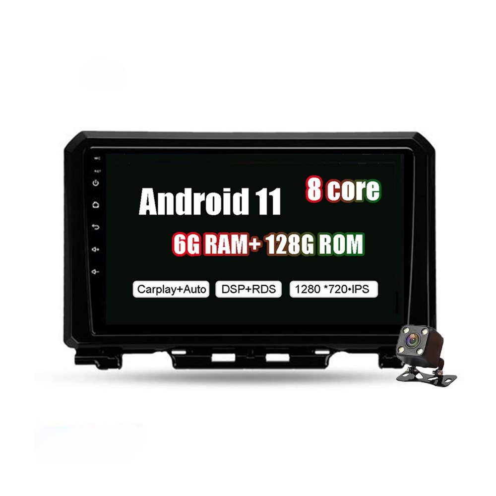 Android 11 9" IPS Touch Screen Car Stereo,Carplay RDS FM Car Radio for Suzuki Jimny 2018 2019 2020 Support USB DSP Steering Wheel Control DAB+ OBD DSP DVR+