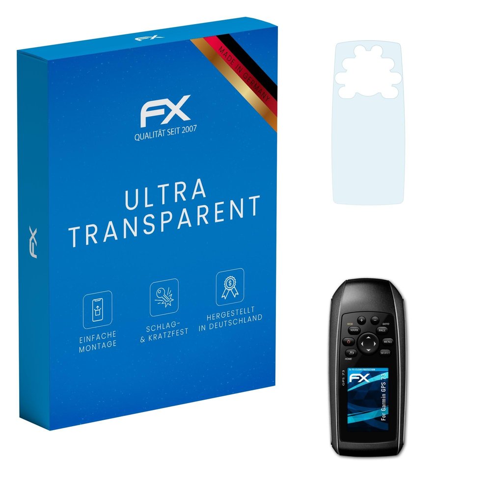 atFoliX Screen Protection Film compatible with Garmin GPS 73 Screen Protector, ultra-clear FX Protective Film (3X)
