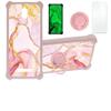 Aroepurt Blu View 2 B131dl B130dl Case Compatible with Blu View 2 B131dl B130dl Phone Case Cover [with Tempered Glass Screen Protector][Hard PC + Soft Silicone][Gold Glitter+Luminous] JSF-FDL view 1