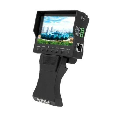 QYTEC CCTV Tester Monitor, 4.3 Inch Handheld, Video Security, Analog Camera Tester, Coaxial AHD TVI CVI, 12V Output, RJ45 Cable Test