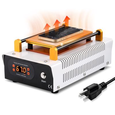 Spolehli 7in Lcd Screen Separator Machine with Built-in Vacuum Pump, Screen Repair Separating Machine for Mobile Phones, Fast Heat Plate Touch Screen Removal Tool with Led Digital Display 110V