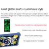 Case for Sharp Rouvo V Case Compatible with Sharp Rouvo V Phone Case Cover [with Tempered Glass Screen Protector][Hard PC + Soft Silicone][Ring Support] [Gold Glitter+Luminous] JSL-TYX view 3