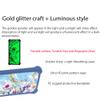 Lush Mint L1589k Case Compatible with Lush Mint L1589k Phone Case Cover [with Tempered Glass Screen Protector][Hard PC + Soft Silicone][Ring Support] [Gold Glitter+Luminous] JSL-SZH view 3