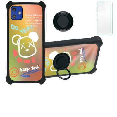 Sky Device Elite G55 Case Compatible with Sky Device Elite G55 Phone Case Cover [with Tempered Glass Screen Protector][Hard PC + Soft Silicone][Ring Support] [Golden Reflect Light] DJH-XXX