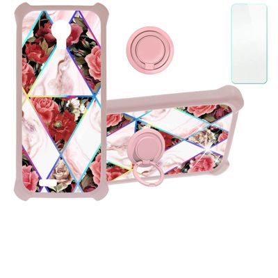 Soho Style Ss5539g Case Compatible with Soho Style Ss5539g Phone Case Cover [with Tempered Glass Screen Protector][Hard PC + Soft Silicone][Ring Support] [Colorful Reflect Light] IMDF-HMG