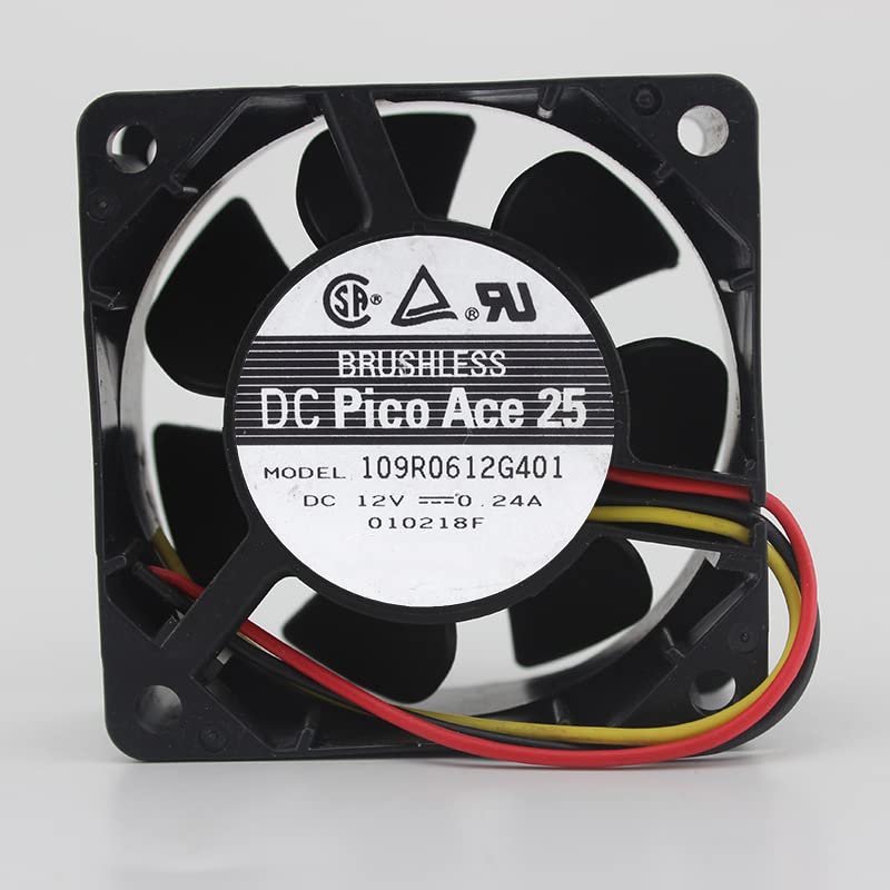 109R0612G401 DC12V 0.24A 6025 6cm 3-Wire case Cooling Fan