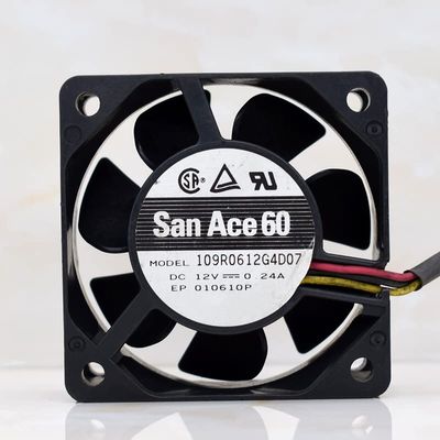 109R0612G4D07 DC12V 0.24A 6025 6cm 3-Wire Power Supply Cooling Fan