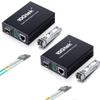 30m OM3 LC to LC Fiber Cable with 1 Pair of Fiber to Ethernet Media Converter, Gigabit Multimode SFP LC Converter, 1000Base-SX to 10/100/1000M RJ45, MMF, 850nm, up to 500m view 1