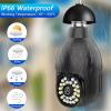 360 Degree E27 Bulb Security Camera Outdoor, Home Surveillance Cameras System with Human Motion Detection And Alarm, Two-Way Audio, Full Color Day And Night,1080p add 32g card view 2