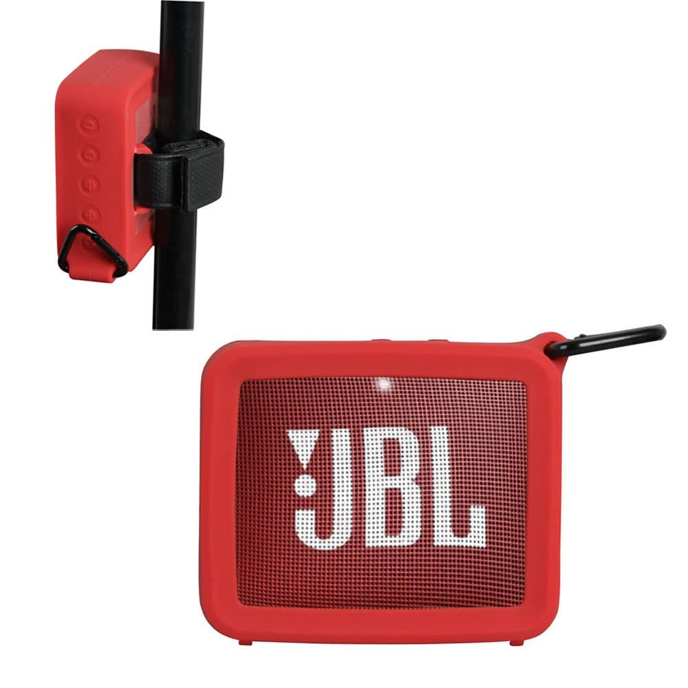 Hermitshell Silicone Carrying Case Replacement for JBL GO2 (Red 2)