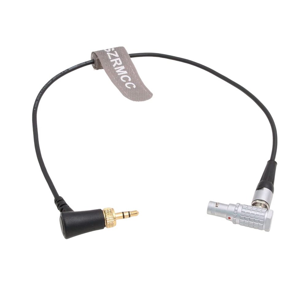 SZRMCC Locking 3.5mm TRS to Right Angle 5 Pin Timecode Cable for Deity TC-1 Arri Alexa Audio Cameras Sound Devices 633 664 688 702T 788T (Right Angle 5pin Male)