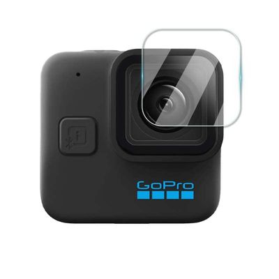 Compatible for GoPro Hero 11 Black Mini 9H 2.5D HD Clear Ultra Slim Camera Lens Guard Tempered Glass Protector Film (2 Pack,Lens Glass)
