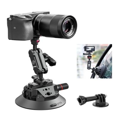 ULANZI SC-02 Suction Mount 4.5'', Magic Arm Bracket for DSLR Cameras Action Camera Video Shooting Filming, Compatible with DJI OSMO Pocket 3/Insta 360 x5/OSMO 360/Sony/Canon/Nikon/Xtra Action Cameras