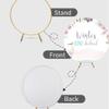 FiVan 7.5x7.5ft Baby Winter Birthday One Backdrop Onederland Deer Round Background Elastic Cotton Polyester No Crease Washable Thickened Fabric Party Photo Booth Props W-8214 view 3