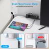 3 Outlet Desk Clamp Power Strip with USB C, Black Flat Plug Desktop Edge Clamp Power Socket Connect 6.5 ft Thin Extension Cord for 1.6 inch Tables view 2