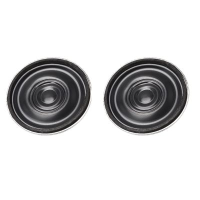 DMiotech 2 Pack 0.5W 8 Ohm 27mm Diameter DIY Magnetic Speaker Round Type Internal Replacement Loudspeaker for Building Intercom Black