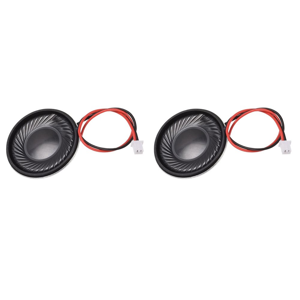 DMiotech 2 Pack 1W 8 Ohm 28mm Diameter DIY Magnetic Speaker Round Type Internal Replacement Loudspeaker with PH2.0/1.25mm-2P Terminal Line for Electronic