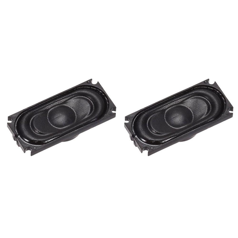 DMiotech 2 Pack 1W 8 Ohm 16mm X 36mm DIY Magnetic Speaker Square Type Internal Replacement Loudspeaker for Laptop Black