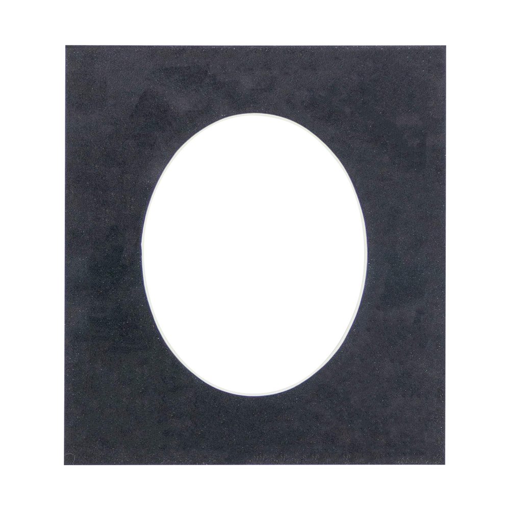 CountryArtHouse Black Suede Acid Free 28x40 Oval Picture Frame Mat with White Core Bevel Cut for 24x36 Pictures - Fits 28x40 Frame - Pack of 1 Matboard