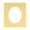 CountryArtHouse Soft Yellow Acid Free 18x24 Oval Picture Frame Mat with White Core Bevel Cut for 15x21 Pictures - Fits 18x24 Frame - Pack of 1 Matboard view 1
