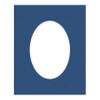 CountryArtHouse Bottle Blue Acid Free 28x40 Oval Picture Frame Mat with White Core Bevel Cut for 24x36 Pictures - Fits 28x40 Frame - Pack of 1 Matboard view 3