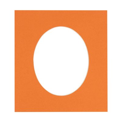 CountryArtHouse Orange Acid Free 12x16 Oval Picture Frame Mat with White Core Bevel Cut for 11x12 Pictures - Fits 12x16 Frame - Pack of 1 Matboard