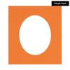 CountryArtHouse Orange Acid Free 12x16 Oval Picture Frame Mat with White Core Bevel Cut for 11x12 Pictures - Fits 12x16 Frame - Pack of 1 Matboard view 2