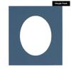 CountryArtHouse Steel Blue Acid Free 22x28 Oval Picture Frame Mat with White Core Bevel Cut for 19x24 Pictures - Fits 22x28 Frame - Pack of 1 Matboard view 2