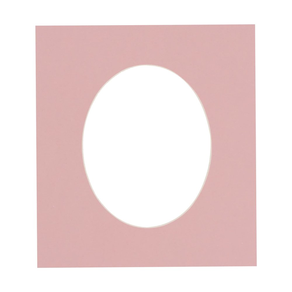 CountryArtHouse Pink Acid Free 16x24 Oval Picture Frame Mat with White Core Bevel Cut for 13x19 Pictures - Fits 16x24 Frame - Pack of 1 Matboard