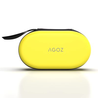 AGOZ Portable Case for Smartwatch, Travel Organizer Holder with Wrist Strap, Anti-Shock, Water Resistant, Carrying Travel Case, Storage Organizer for Smartwatches (Yellow)