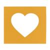 CountryArtHouse Topaz Orange Acid Free 23x23 Heart Picture Frame Mat with White Core Bevel Cut for 19x19 Pictures - Fits 23x23 Frame - Pack of 1 Matboard view 1