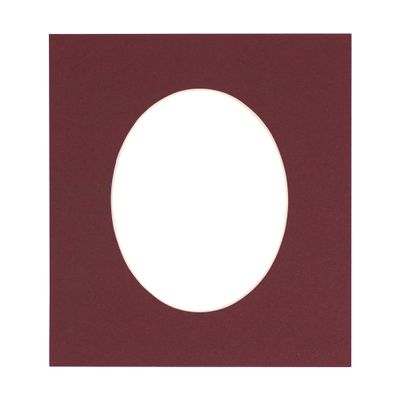 CountryArtHouse Maroon Acid Free 20x27 Oval Picture Frame Mat with White Core Bevel Cut for 15x23 Pictures - Fits 20x27 Frame - Pack of 1 Matboard