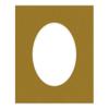 CountryArtHouse Metallic Gold Acid Free 28x40 Oval Picture Frame Mat with White Core Bevel Cut for 24x36 Pictures - Fits 28x40 Frame - Pack of 1 Matboard view 3