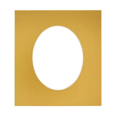 CountryArtHouse Metallic Gold Acid Free 16x24 Oval Picture Frame Mat with White Core Bevel Cut for 13x19 Pictures - Fits 16x24 Frame - Pack of 1 Matboard