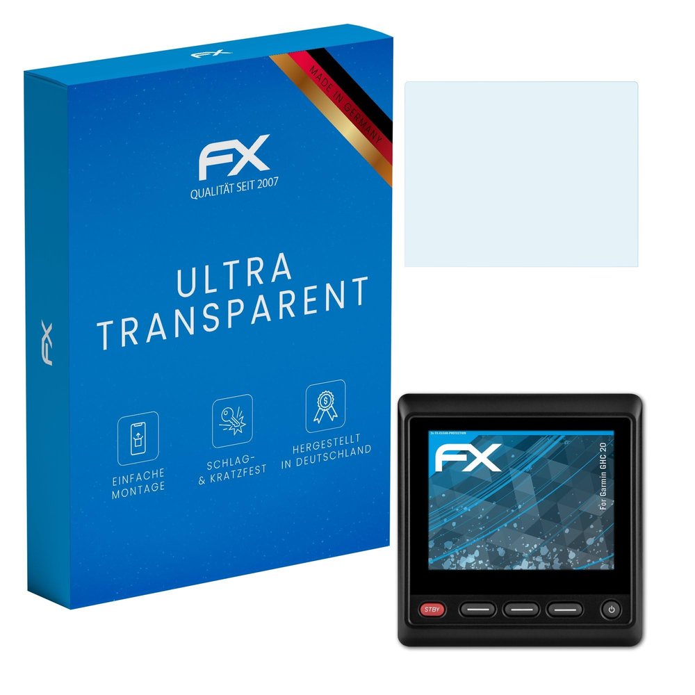 atFoliX Screen Protection Film compatible with Garmin GHC 20 Screen Protector, ultra-clear FX Protective Film (3X)