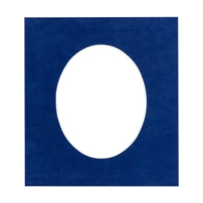 CountryArtHouse Brooke Blue Suede Acid Free 16x20 Oval Picture Frame Mat with White Core Bevel Cut for 13x18 Pictures - Fits 16x20 Frame - Pack of 1 Matboard