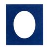 CountryArtHouse Brooke Blue Suede Acid Free 16x20 Oval Picture Frame Mat with White Core Bevel Cut for 13x18 Pictures - Fits 16x20 Frame - Pack of 1 Matboard view 1