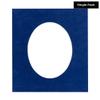 CountryArtHouse Brooke Blue Suede Acid Free 16x20 Oval Picture Frame Mat with White Core Bevel Cut for 13x18 Pictures - Fits 16x20 Frame - Pack of 1 Matboard view 2