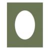 CountryArtHouse Dill Green Acid Free 18x24 Oval Picture Frame Mat with White Core Bevel Cut for 12x18 Pictures - Fits 18x24 Frame - Pack of 1 Matboard view 3
