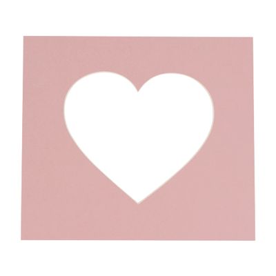 CountryArtHouse Pink Acid Free 27x27 Heart Picture Frame Mat with White Core Bevel Cut for 22x22 Pictures - Fits 27x27 Frame - Pack of 1 Matboard