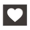CountryArtHouse Black Acid Free 20x20 Heart Picture Frame Mat with White Core Bevel Cut for 6x6 Pictures - Fits 20x20 Frame - Pack of 1 Matboard view 1