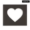 CountryArtHouse Black Acid Free 20x20 Heart Picture Frame Mat with White Core Bevel Cut for 6x6 Pictures - Fits 20x20 Frame - Pack of 1 Matboard view 2