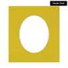 CountryArtHouse Yellow Acid Free 10x15 Oval Picture Frame Mat with White Core Bevel Cut for 8.5x11 Pictures - Fits 10x15 Frame - Pack of 1 Matboard view 2