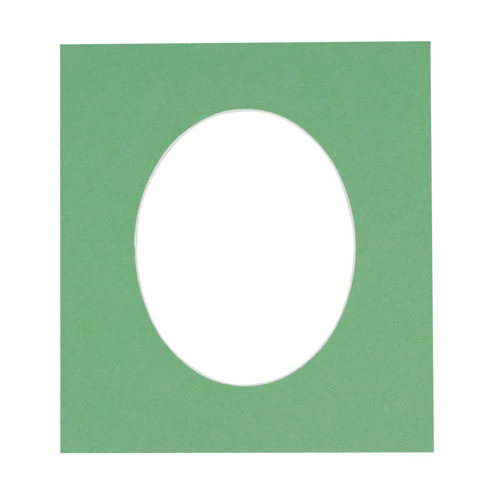 CountryArtHouse Turf Green Jade Acid Free 28x40 Oval Picture Frame Mat with White Core Bevel Cut for 24x36 Pictures - Fits 28x40 Frame - Pack of 1 Matboard