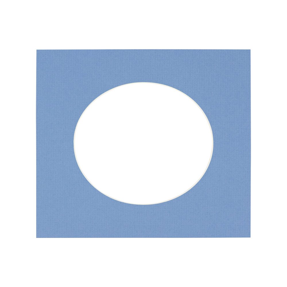CountryArtHouse Brittany Blue Acid Free 17x17 Circle Picture Frame Mat with White Core Bevel Cut for 13x13 Pictures - Fits 17x17 Frame - Pack of 1 Matboard
