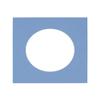 CountryArtHouse Brittany Blue Acid Free 17x17 Circle Picture Frame Mat with White Core Bevel Cut for 13x13 Pictures - Fits 17x17 Frame - Pack of 1 Matboard view 1