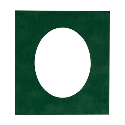 CountryArtHouse Treeline Green Suede Acid Free 28x40 Oval Picture Frame Mat with White Core Bevel Cut for 24x36 Pictures - Fits 28x40 Frame - Pack of 1 Matboard