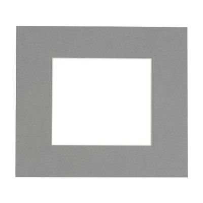 CountryArtHouse Mid Grey Acid Free 17x17 Square Picture Frame Mat with White Core Bevel Cut for 13x13 Pictures - Fits 17x17 Frame - Pack of 1 Matboard