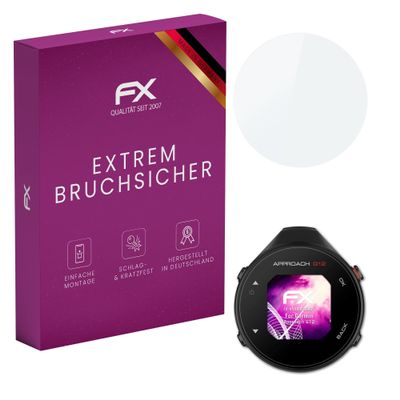 atFoliX Plastic Glass Protective Film compatible with Garmin Approach G12, 9H Hybrid-Glass FX Screen Protector