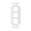 BLKKAP 3 Port, Decora RJ45 Network Keystone Wall Plate Insert, White, 25 Pc(s) view 1